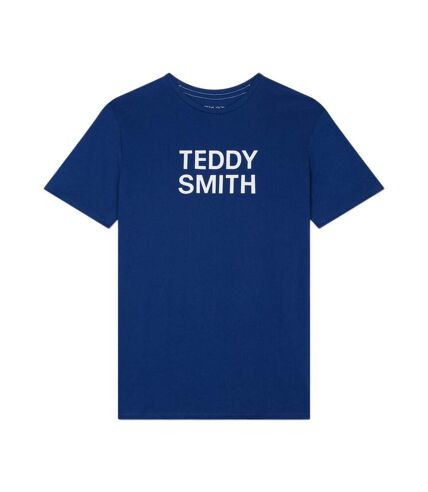 T-shirt Bleu Homme Teddy Smith Basic Mc - S