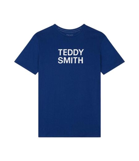 T-shirt Bleu Homme Teddy Smith Basic Mc - S