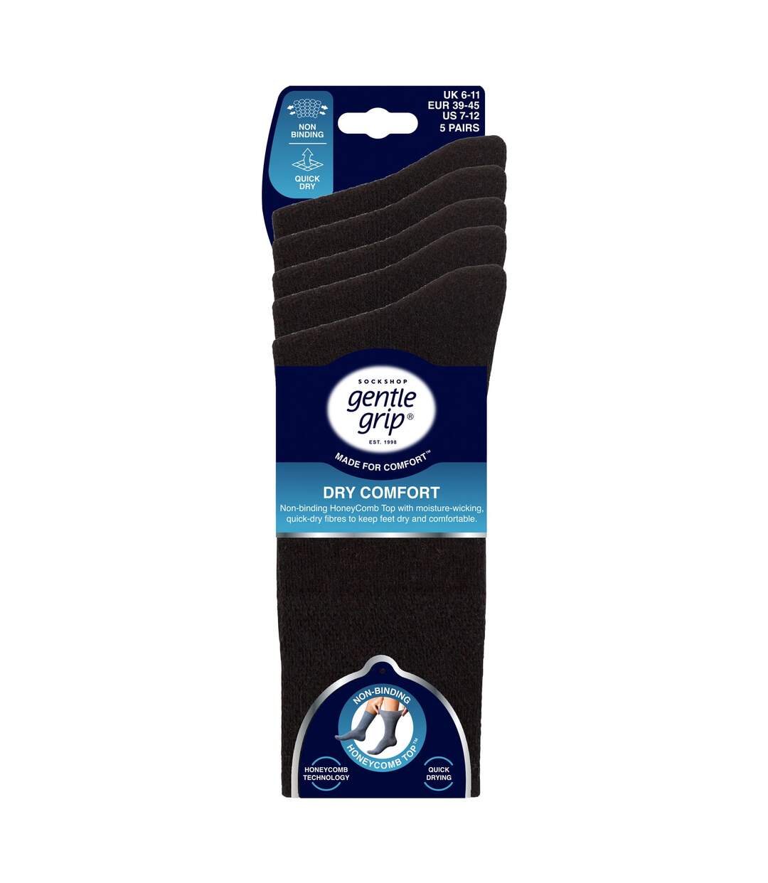 5 Pair Mens Quick Dry Socks Soft Lightweight Everyday Pack-2