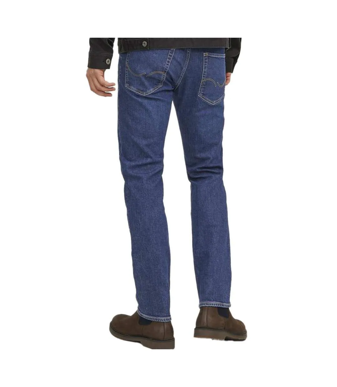 Jean slim bleu foncé homme jack & jones mike-2