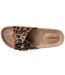 Isotoner Mules claquettes femme à simple bride léopard, semelle intérieur patch talon ultra confortables-3