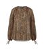 Blouse Motif/style Imprimé Léopard Femme Marron Noir Biba-2