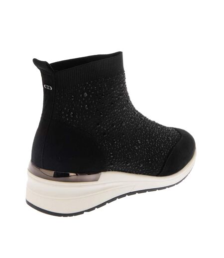Baskets Chaussettes Femme Noir Dune London