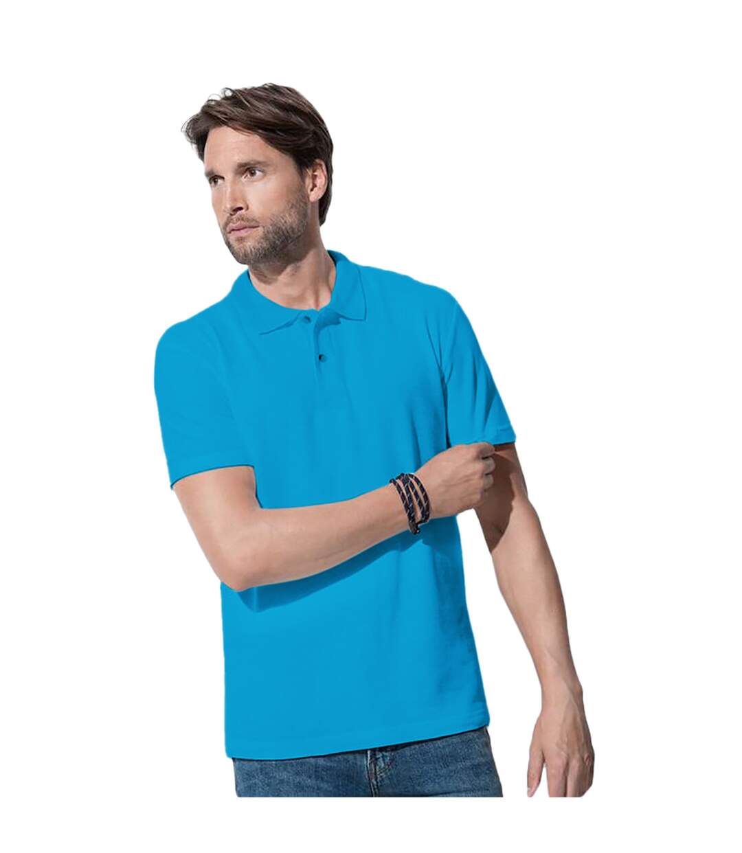 Stedman Mens Cotton Polo (Ocean Blue)