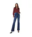 Womens/ladies Denim Flared Jeans Mid Blue Biba-1
