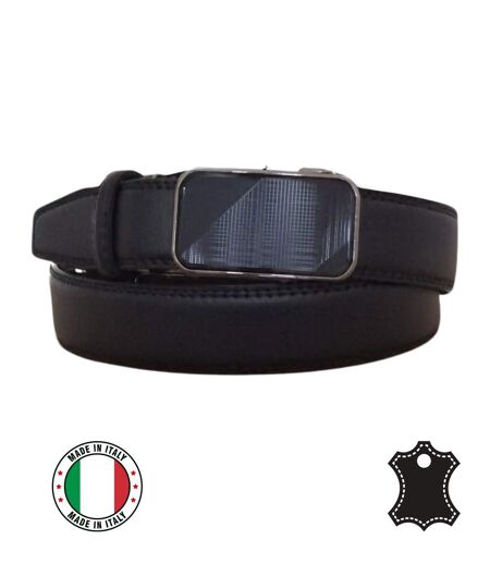 Ceinture homme cuir noir - Boucle automatique - Sophistication et confort
