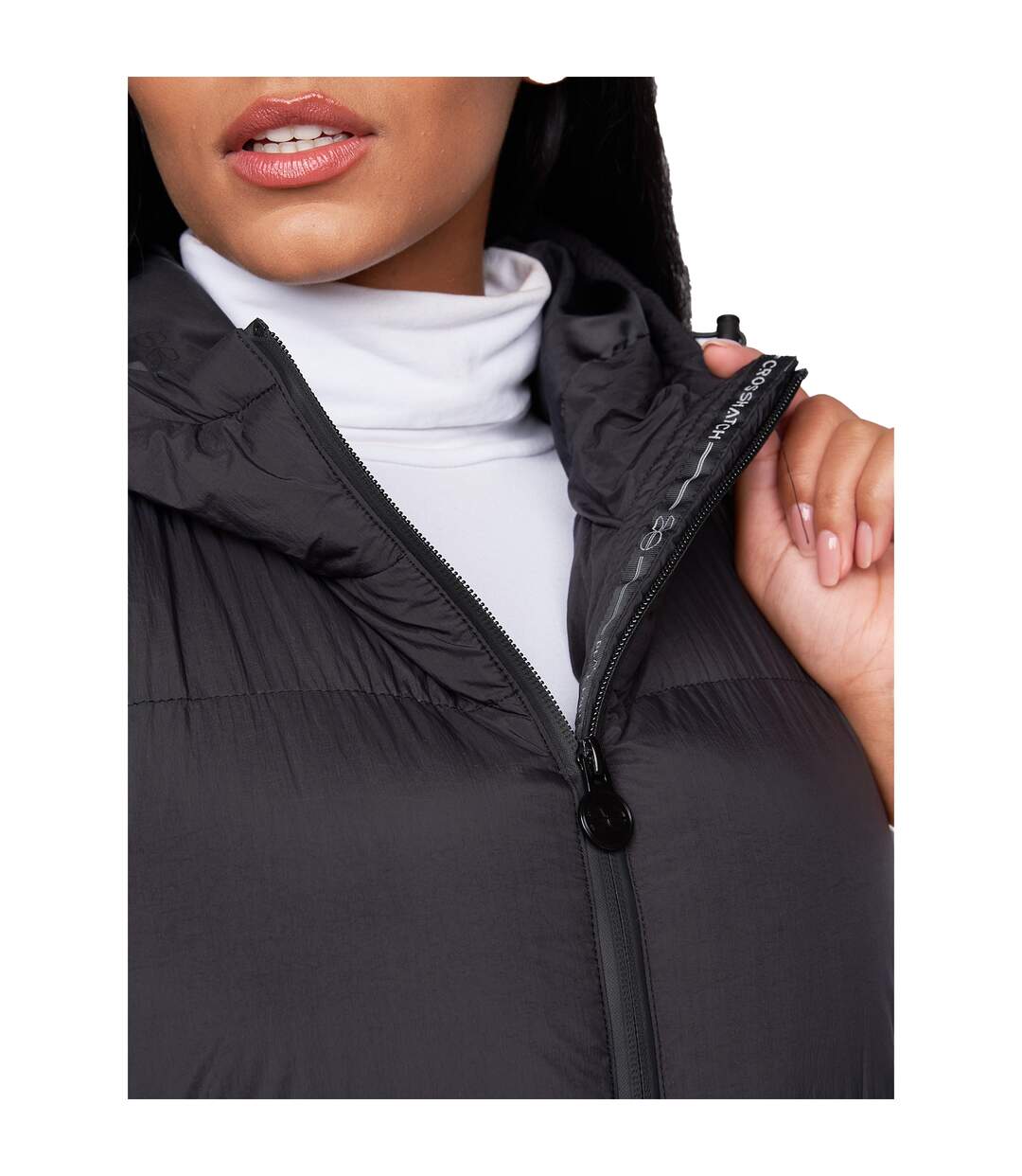Veste Sans Manches Alaiya Femme Noir Crosshatch-3