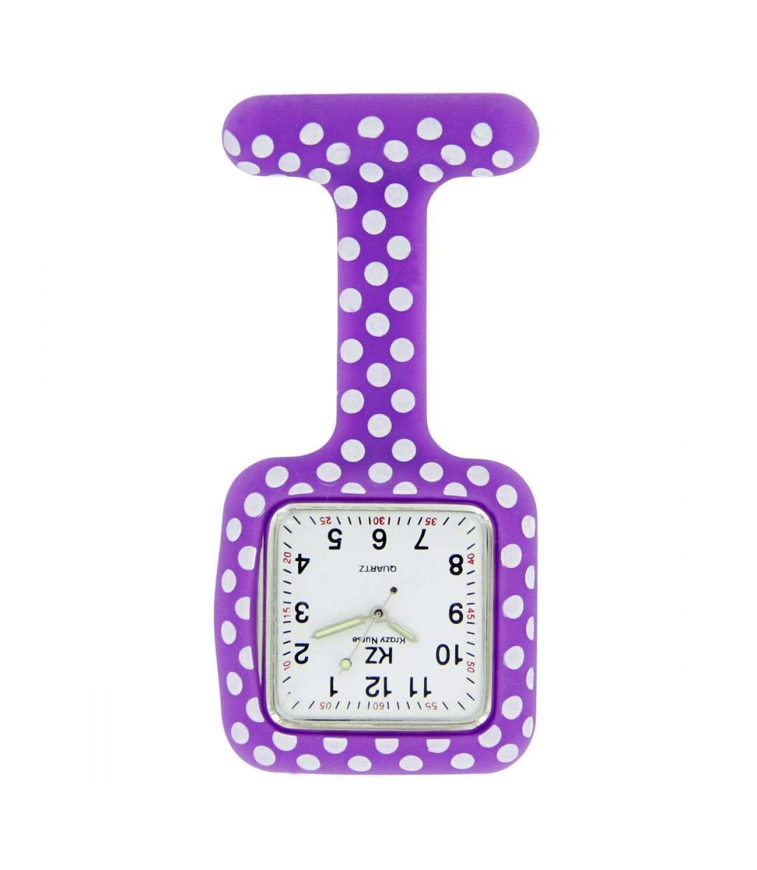 Montre Infirmière Silicone Violet Pois KZ-1