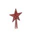 Cimier Déco Avec Paillettes Étoile 38cm Rouge-1