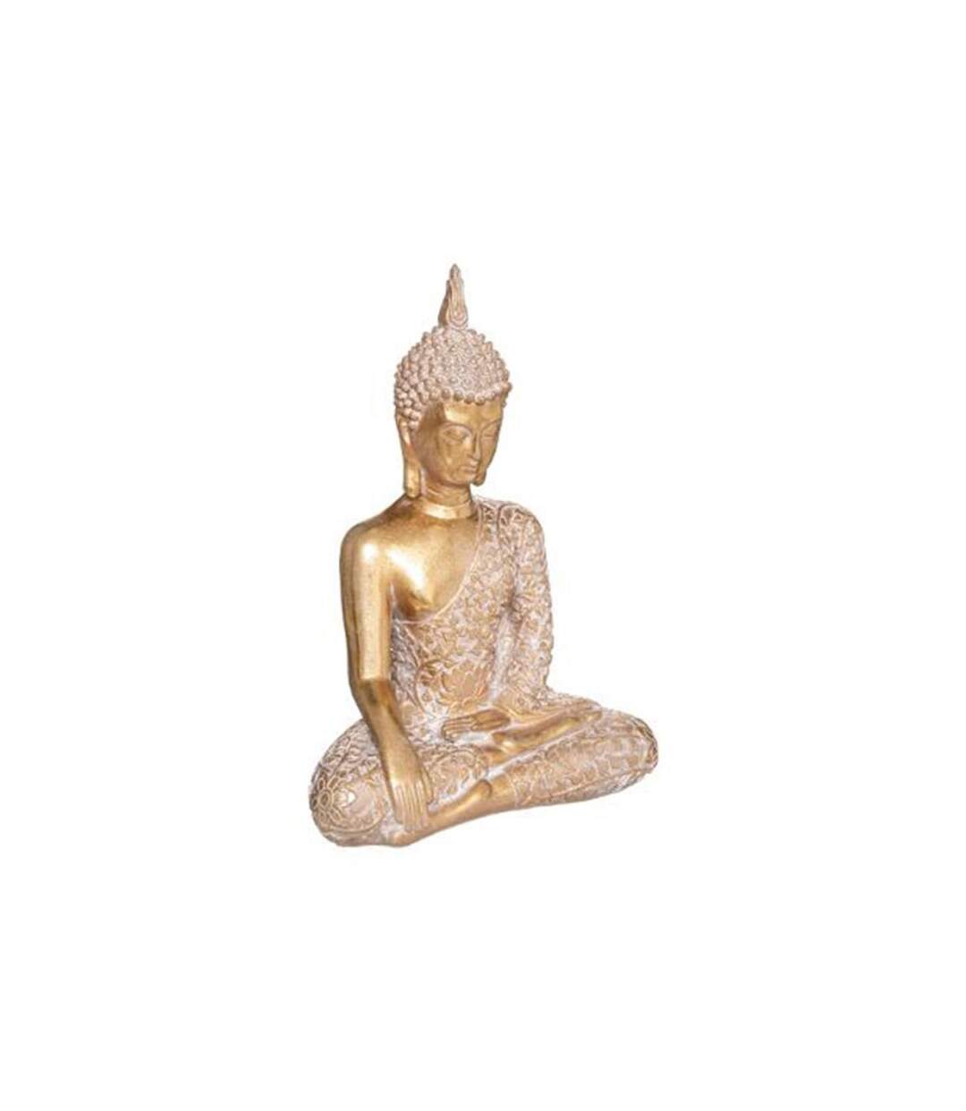 Statuette Déco Bouddha Assis 31cm Or-1