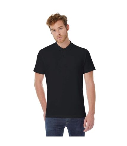 B&C ID.001 Unisex Adults Short Sleeve Polo Shirt (Black)