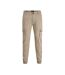 Pantalon cargo beige homme jack & jones warner 12167596 - w28-l32-1