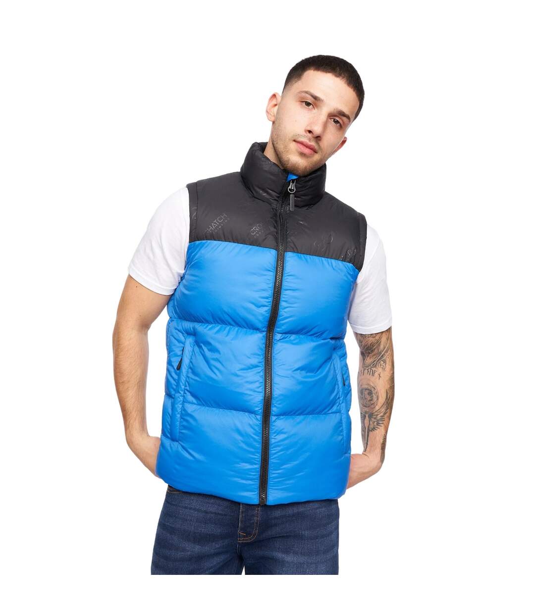 Veste sans manches demerley homme bleu Crosshatch-1