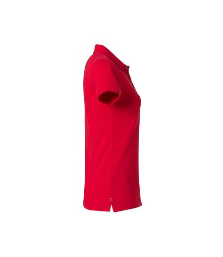 Polo heavy premium femme rouge Clique