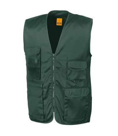 WORK-GUARD by Result Mens Safari Vest (Lichen Green)