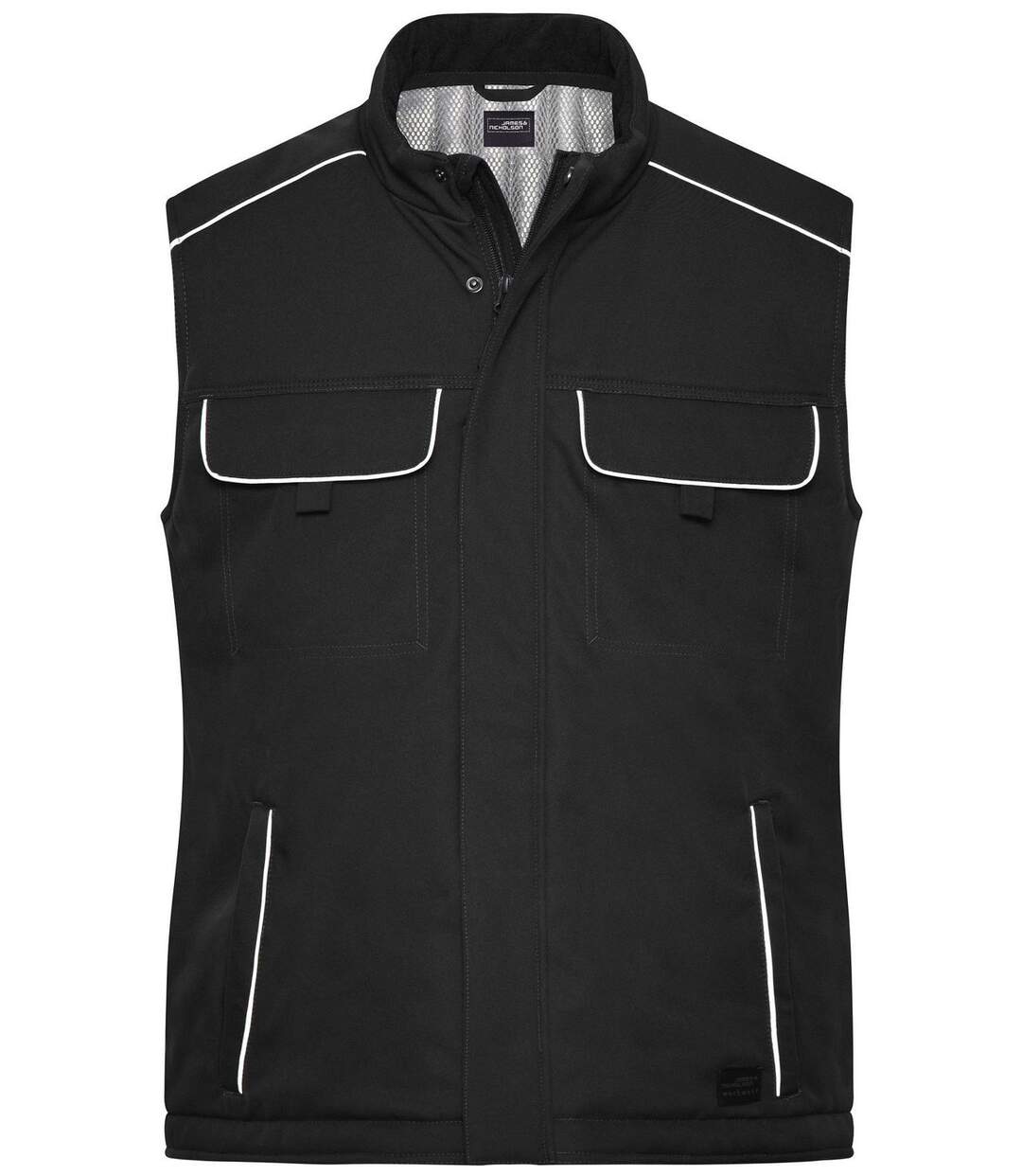 Gilet de travail rembourré softshell - JN885 - noir-2