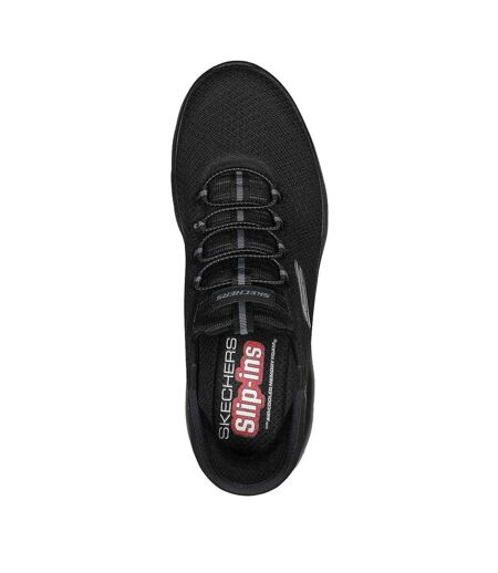 Mens Summits High Range Slip-in Trainers Triple Black Skechers