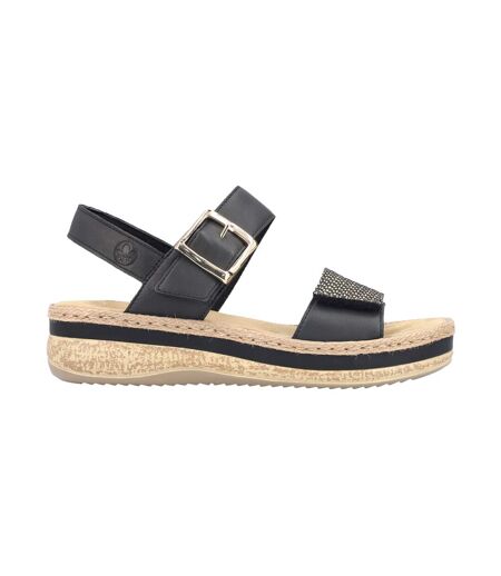 Sandales Compensés Cuir Rieker Rimo