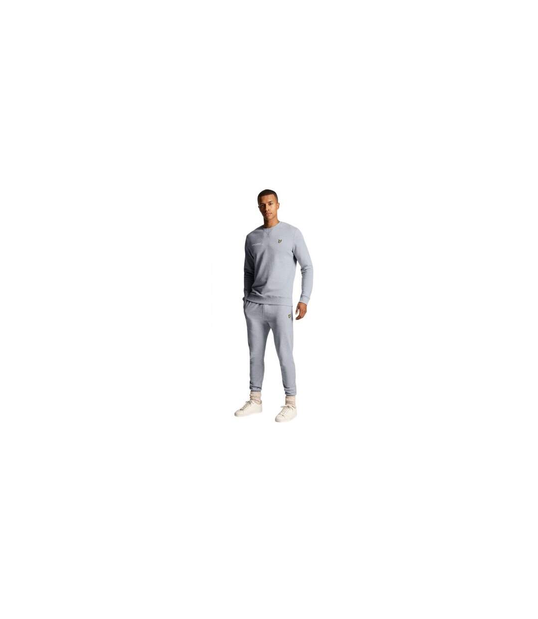 Sweat À Col Ras-du-cou Motif/style Logo Ordinate Homme Gris Lyle & Scott-1