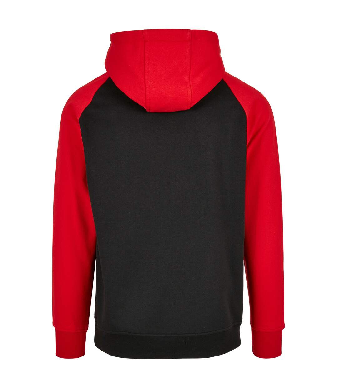 Sweat À Capuche Homme Noir Rouge Build Your Brand-2