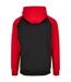 Sweat À Capuche Homme Noir Rouge Build Your Brand-2