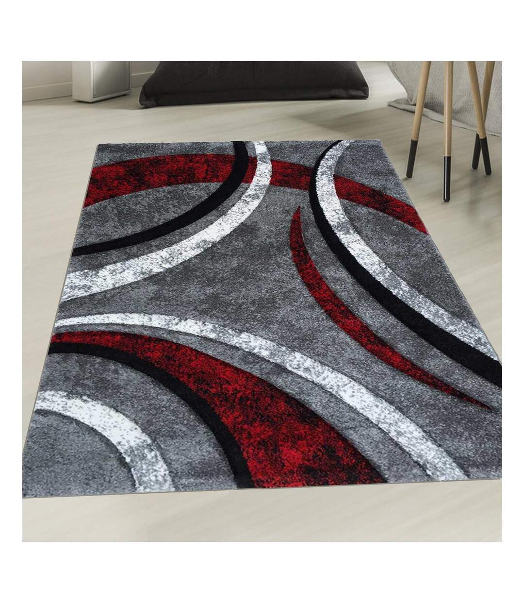 Tapis salon et chambre tissé motif géométrique PLATINO