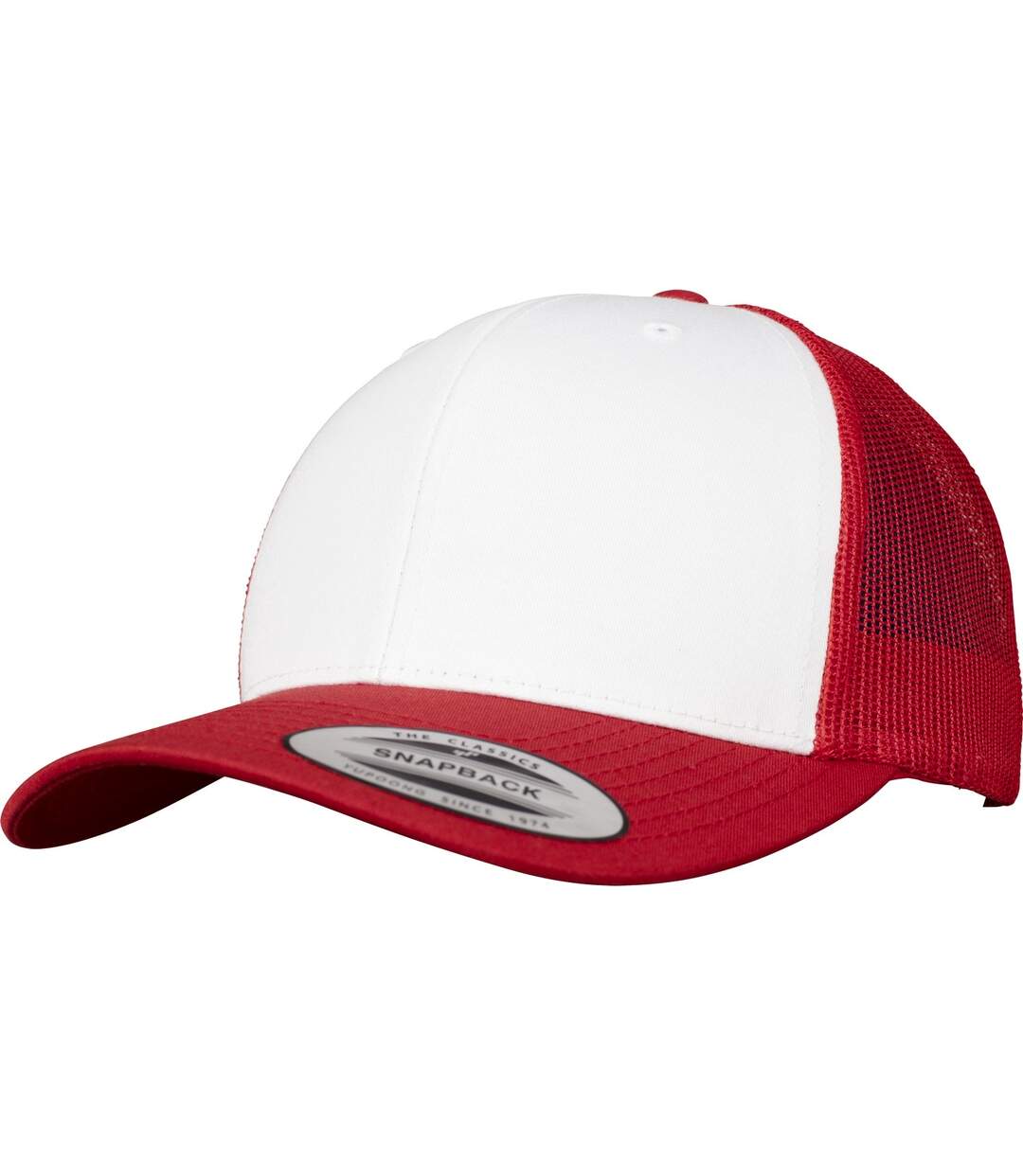 Casquette trucker flexfit blanc / rouge Yupoong