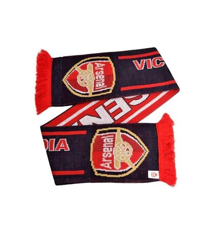 Arsenal FC Écharpe d'hiver Victoria en jacquard tricoté (Rouge/Noir/Blanc) (Taille unique) - UTBS2768