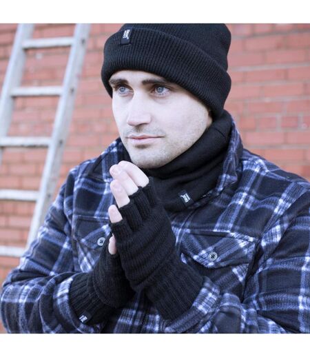 Gants Sans Doigts Homme Thermiques Doublés Polaire