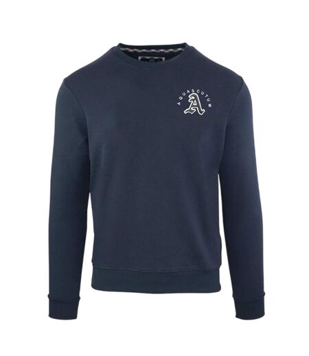 Sweat Motif/style Logo Brodé Homme Bleu Marine Aquascutum