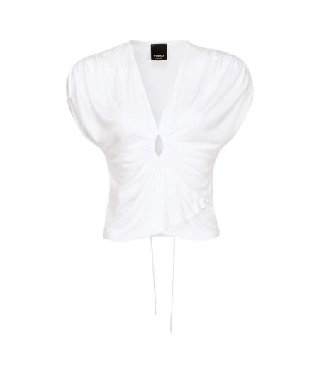 Haut Court Motif/style À Nouer Femme Blanc Pinko