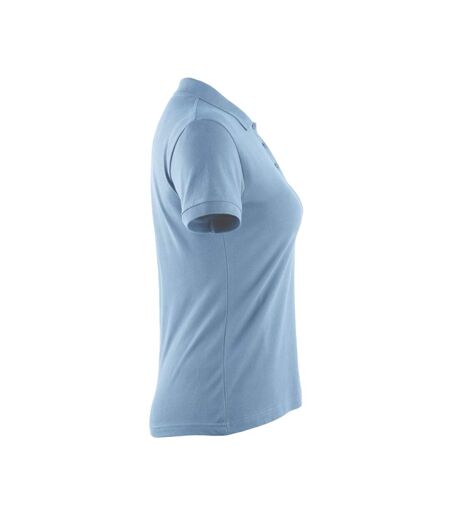 Womens/ladies Crossover Samos Polo Shirt Light Blue Mascot