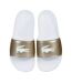 Womens/ladies Serve Moulded Footbed Sliders Bronze White Lacoste-4