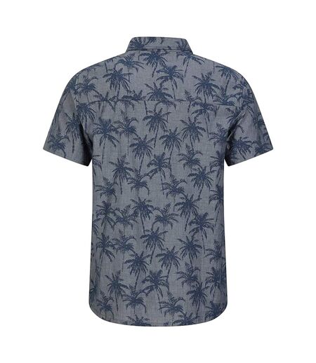 Mountain Warehouse Mens Tropical Short-Sleeved Shirt (Blue)