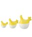 Lot de 3 Statuettes Coq Extérieur Alfredo 20cm Jaune & Blanc-2