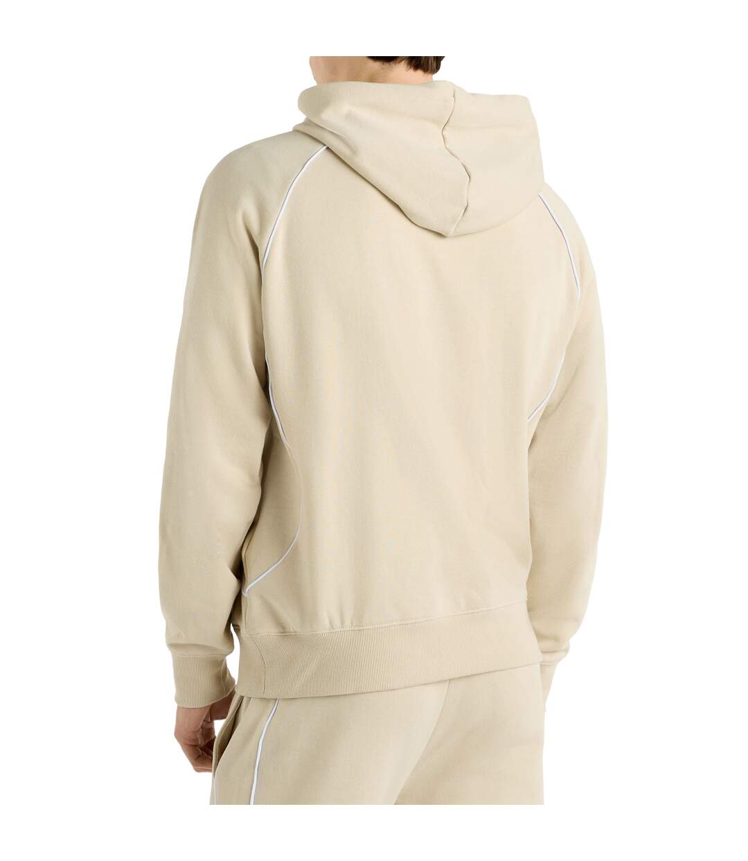 Mens Panelled Hoodie Pelican Brilliant White Umbro-2