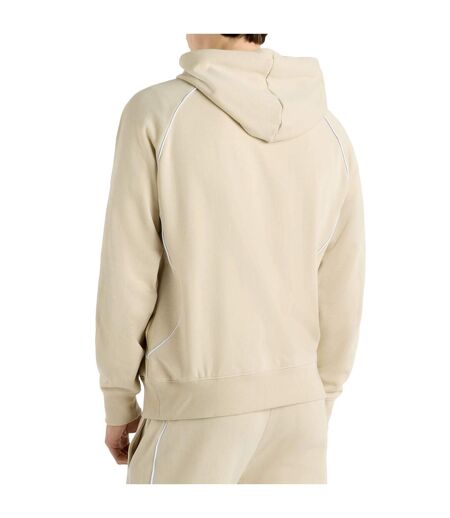 Mens Panelled Hoodie Pelican Brilliant White Umbro