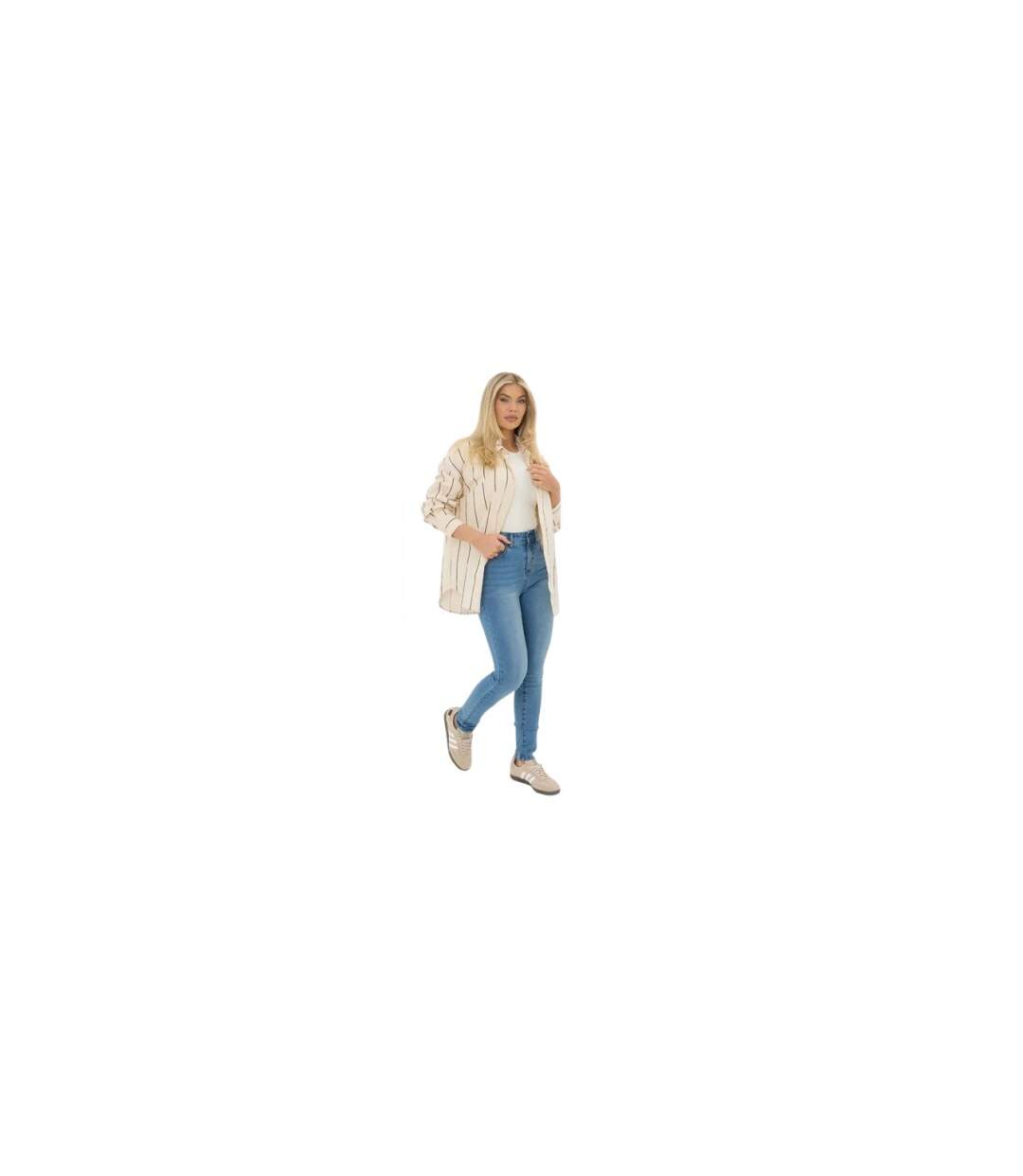 Womens/ladies Denim Skinny Jeans Mid Wash I Saw It First-1