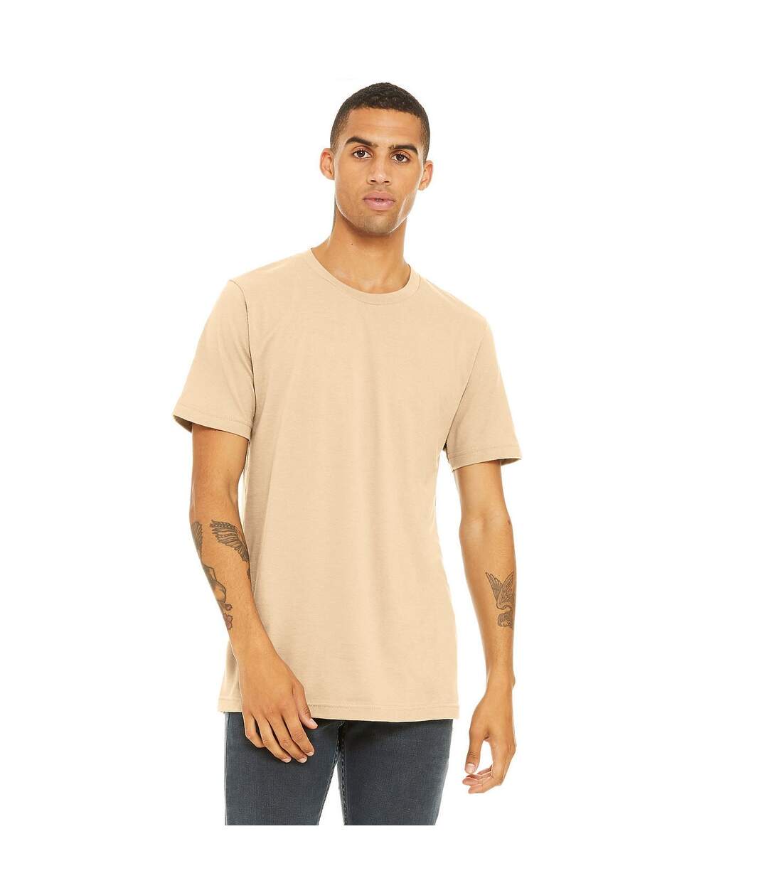 T-shirt adulte beige Bella + Canvas-1