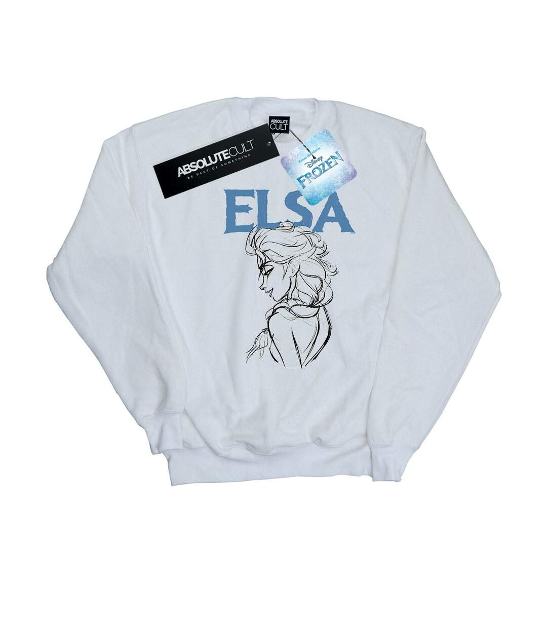 Disney - Sweat FROZEN ELSA PROFILE SKETCH - Femme (Blanc) - UTBI18987-1