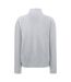 Mens Zip Neck Sweatshirt Heather Grey Fruit Of The Loom-2