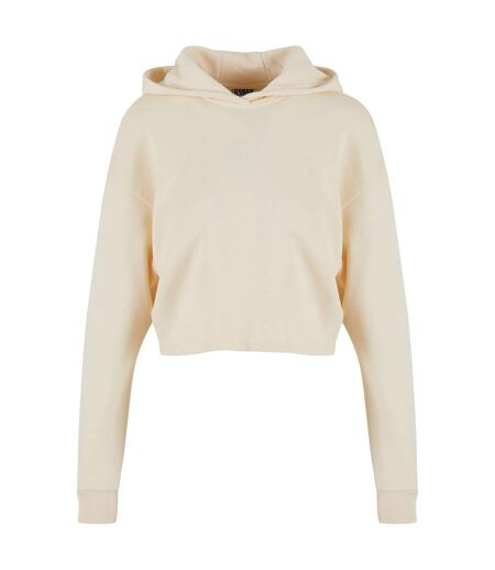 Sweat Court À Capuche Femme Sable Blanc Urban Classics