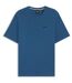Mens Waffle Knit Pyjama Top Mid Blue Boss-1
