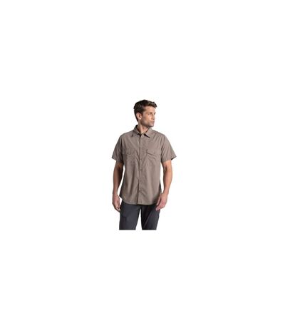 Chemise Unie Manches Courtes Kiwi Homme Marron Clair Gris Craghoppers