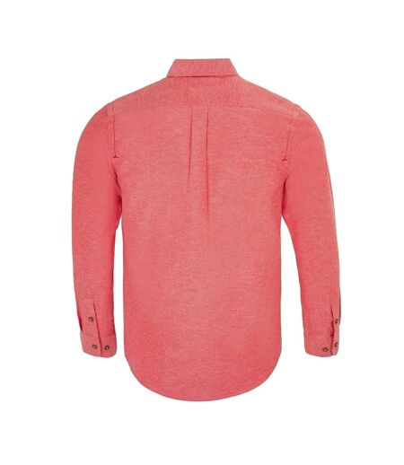 Mens Plain Cotton Blend Shirt Red Firetrap