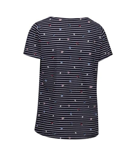 Womens/ladies Myla Printed Top Navy Trespass