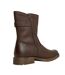 Mens Chad Low Block Heel Motorcycle Boots Brown Nicholas Deakins-2