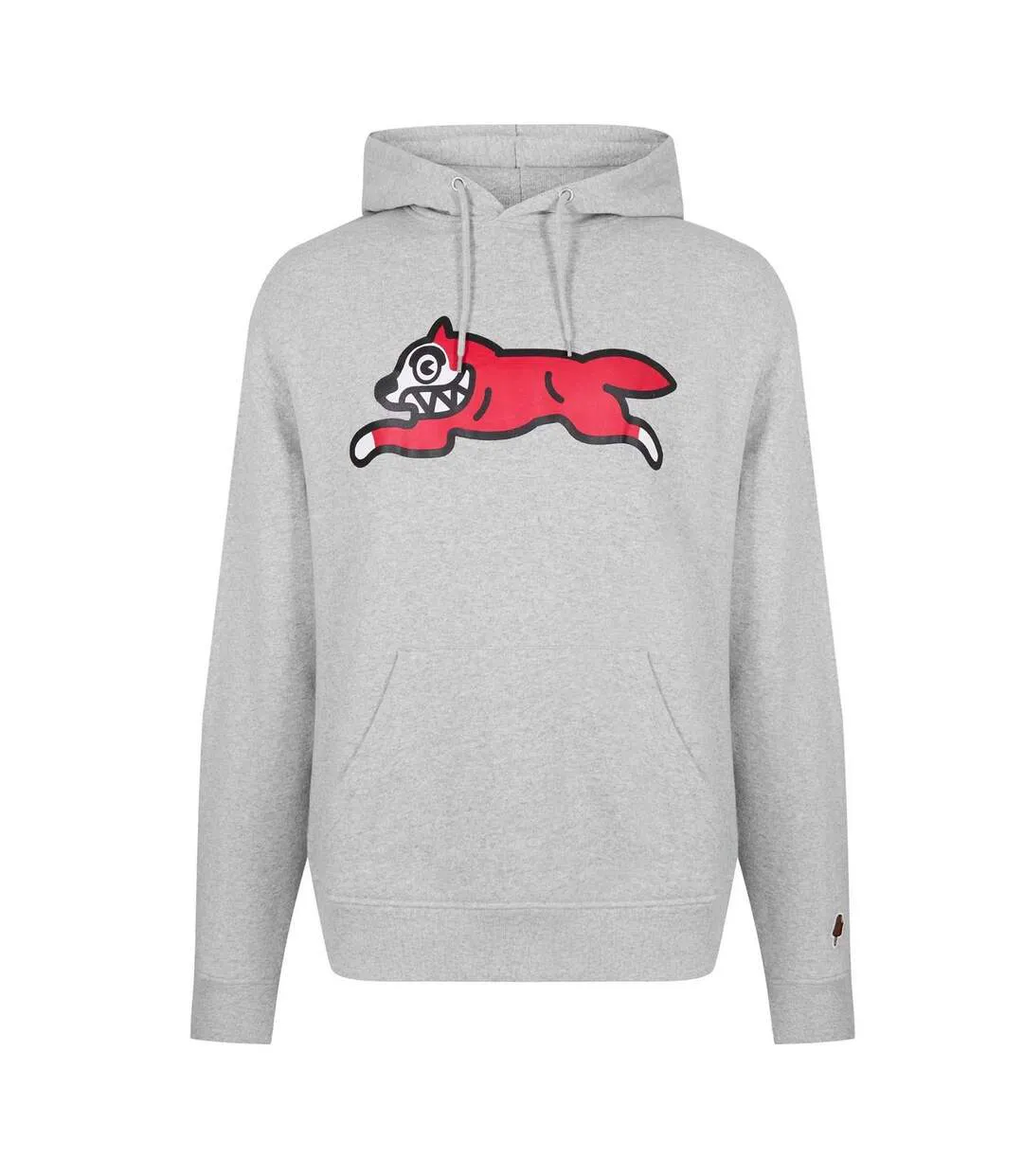 Mens Running Dog Graphic Print Pullover Hoodie Grey ICECREAM-2