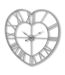 Hill Interiors Metal Frame Heart Clock (Silver) (One Size)