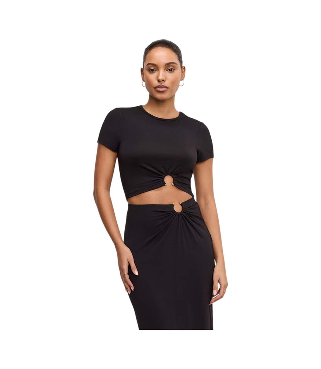 Jupe Longue Femme Noir Good American-2